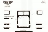 Peugeot Expert 2007-UP декоративные накладки (отделка салона) под дерево, карбон, алюминий