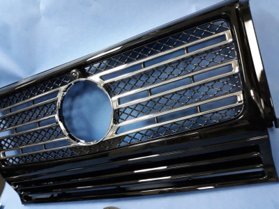 Mercedes G-class W463 (1989-2013) решетка радиатора, дизайн G500, черная